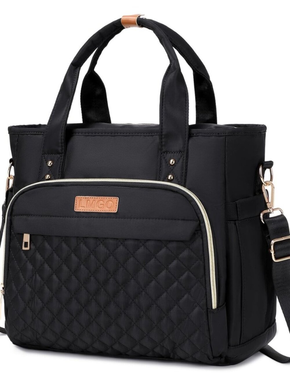 Medium Tote Bag for Women with Multi Pockets, Quilted Top Handle Purse Crossbody